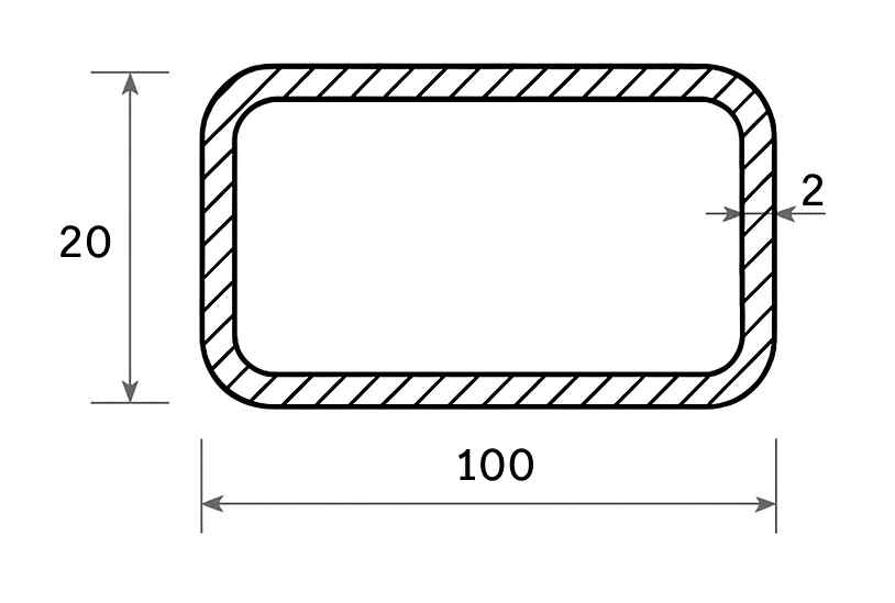 Profil stalowy 100x20 grubość 1.2mm