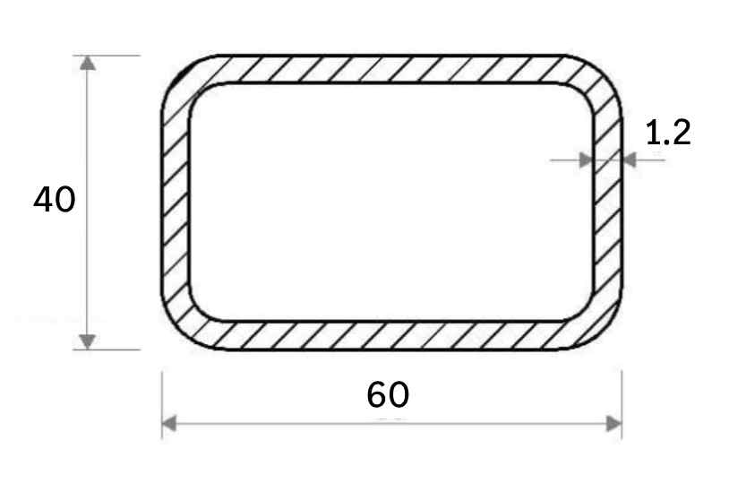 Profil stalowy 60x40 grubość 1.2mm
